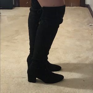 Over the knee heeled boots